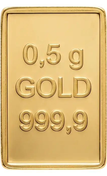 0,5 Gramm Goldbarren